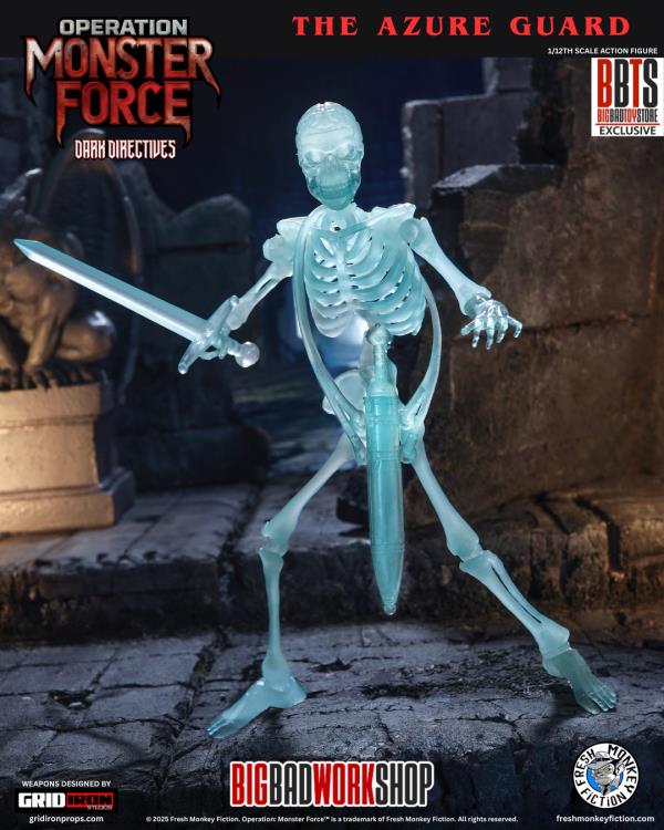 Operation: Monster Force Dark Directives The Azure Guard 1/12 Scale BBTS Exclusive Action Figure Gallery Image 6