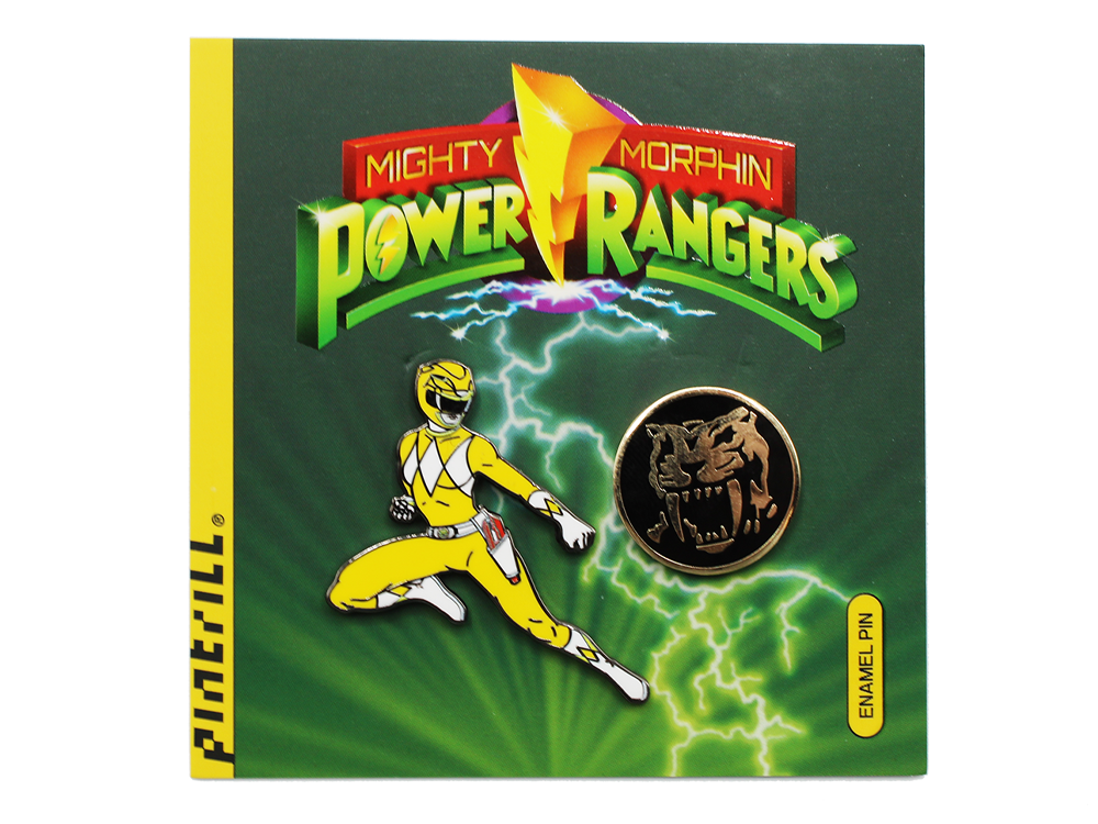 Mighty Morphin Power Rangers Yellow Ranger Pin Set Gallery Image 1