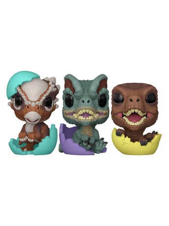 Jurassic World Pocket Pop! Velociraptor Hatchling Three-Pack Gallery Image 2