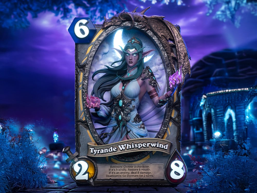Hearthstone Tyrande Whisperwind Card Art Limited Edition Statue Gallery Image 1