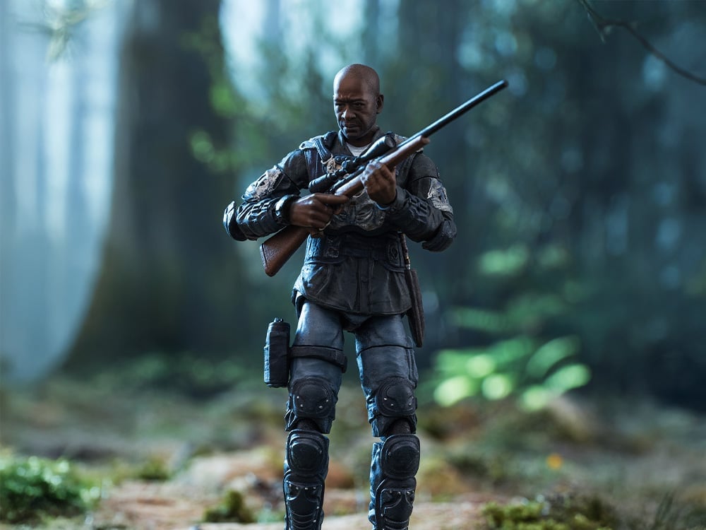 The Walking Dead Exquisite Mini Series Morgan 1/18 Scale Action Figure Gallery Image 1