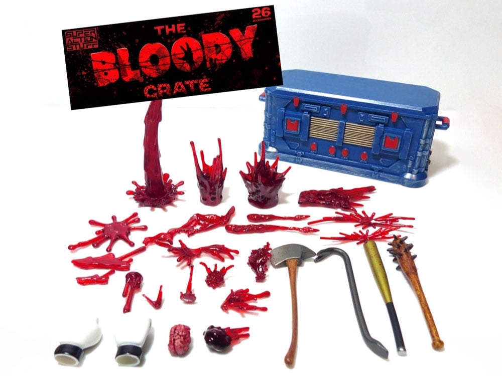 Super Action Stuff The Bloody Crate Action Figure Accessory Set Gallery Image 1
