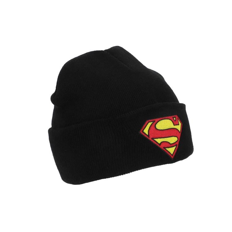 DC Comics Superman Logo Embroidery Knit Cuff Beanie Gallery Image 5