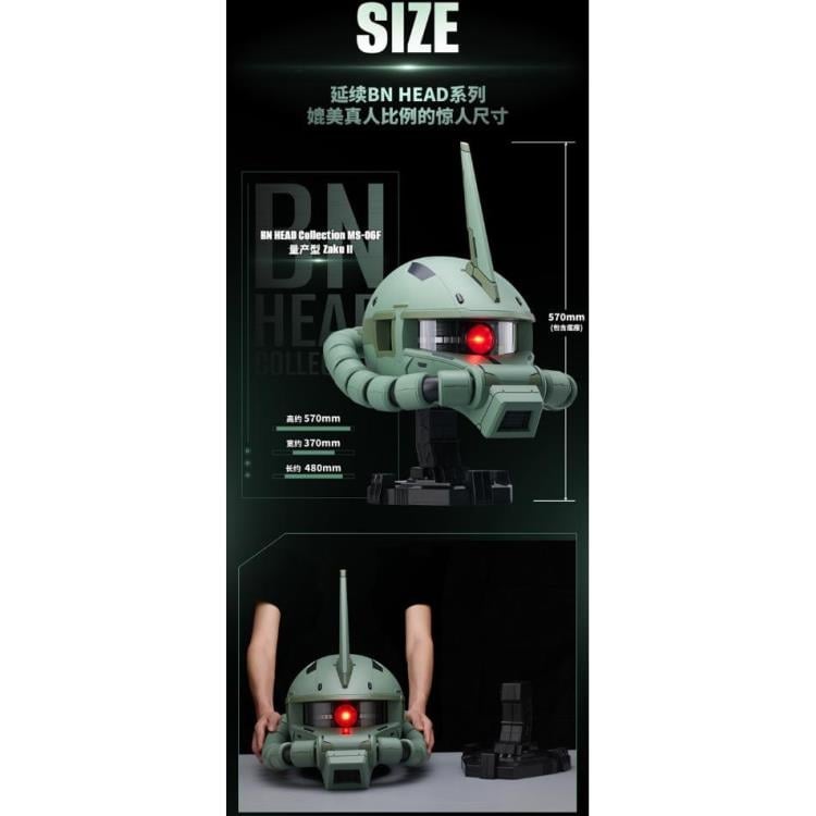Mobile Suit Gundam BN Head Collection Vol.4 MS-06F Zaku II Head Sculpt