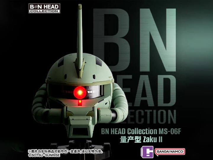 MS-06S ZAKU II HEAD セット Mobile Suit Gundam BN Head Collection Vol.4 MS-06F Zaku II Head Sculpt