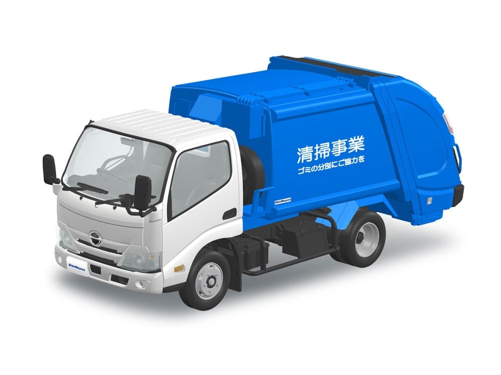 Aoshima Snap Kit 25-PK Hino Dutro Garbage Truck 1/32 Scale Model Kit