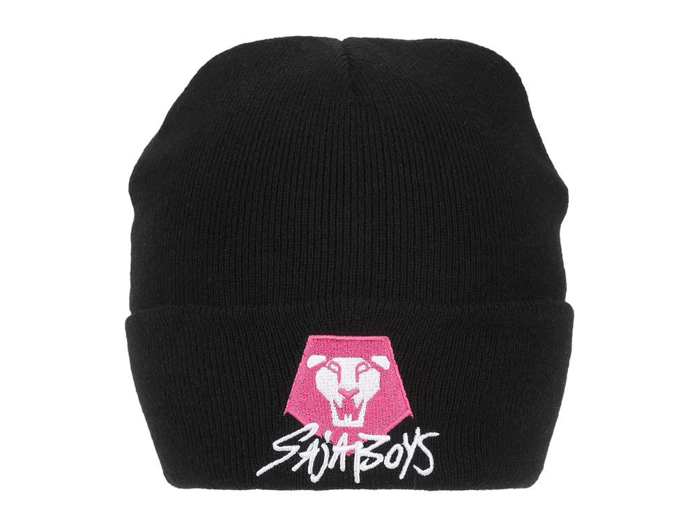 KPop Demon Hunters Saja Boys Black Cuff Knit Beanie Gallery Image 1
