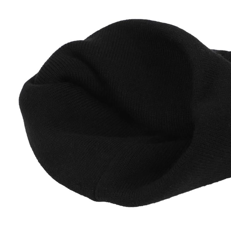 KPop Demon Hunters Huntr/x Logo Black Cuff Knit Beanie Gallery Image 7