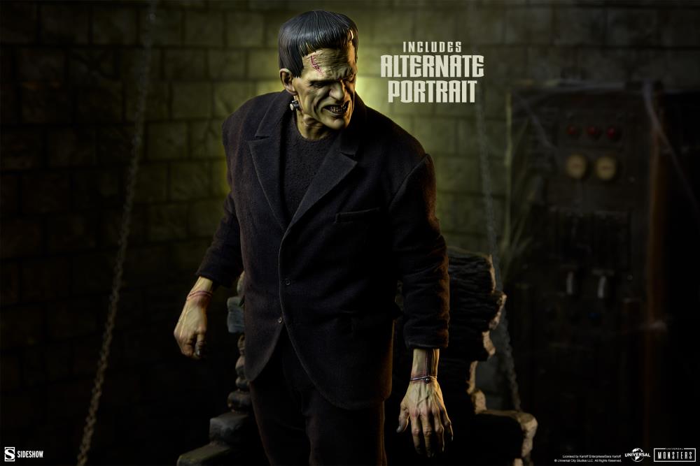Universal Monsters Premium Format Mixed Media Frankenstein's Monster (Fabric Costuming Ver.) Statue Gallery Image 9