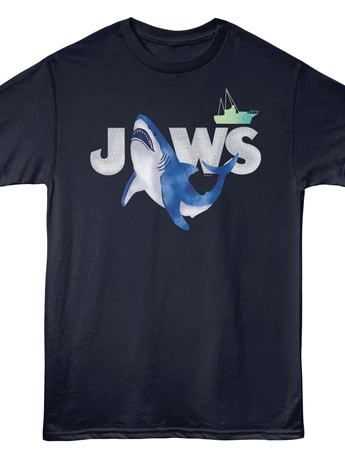 Jaws Watercolor T-Shirt Gallery Image 2