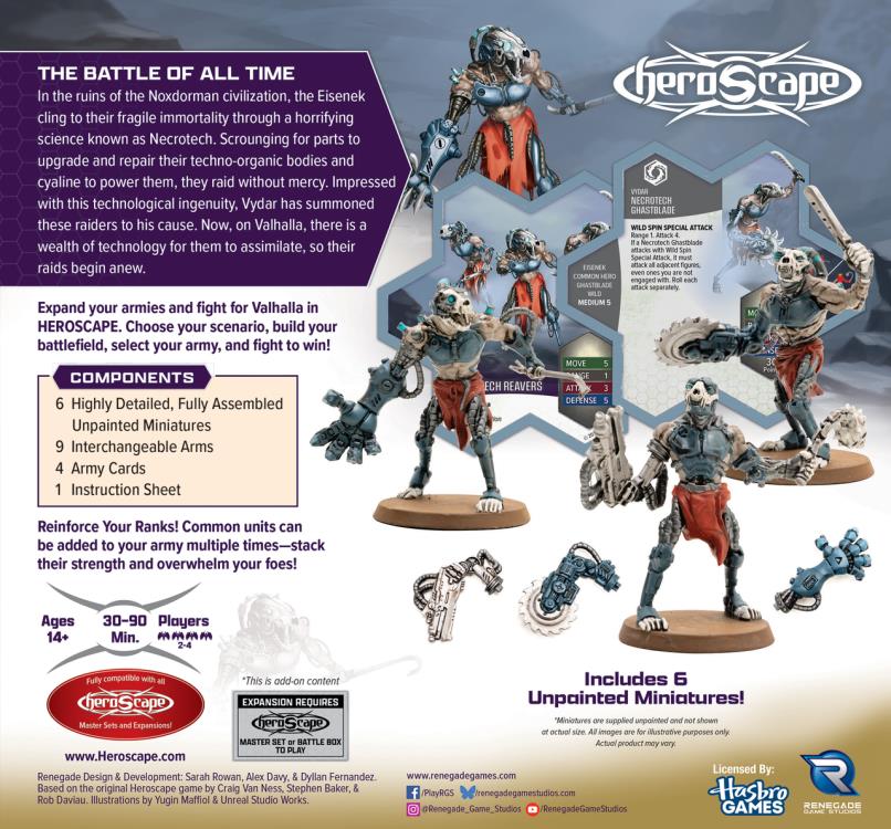 Heroscape: Thormun's Thunder: Upgraded Necrotech Reavers Army Expansion (Unpainted) Gallery Image 4