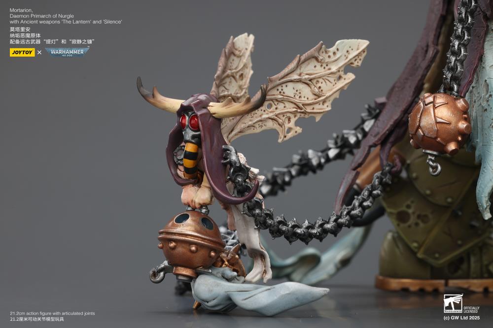 Warhammer 40,000 Mortarion, Daemon Primarch of Nurgle with Ancient Weapons "The Lantern" and "Silence" 1/18 Scale Action Figure Gallery Image 22