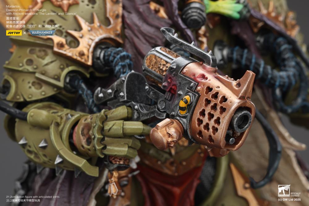 Warhammer 40,000 Mortarion, Daemon Primarch of Nurgle with Ancient Weapons "The Lantern" and "Silence" 1/18 Scale Action Figure Gallery Image 26