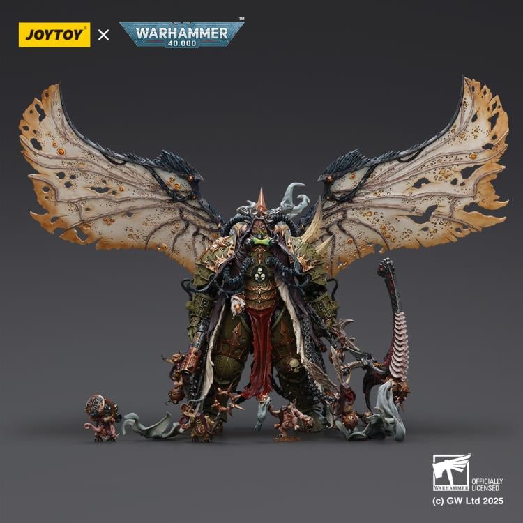 Warhammer 40,000 Mortarion, Daemon Primarch of Nurgle with Ancient Weapons "The Lantern" and "Silence" 1/18 Scale Action Figure Gallery Image 4