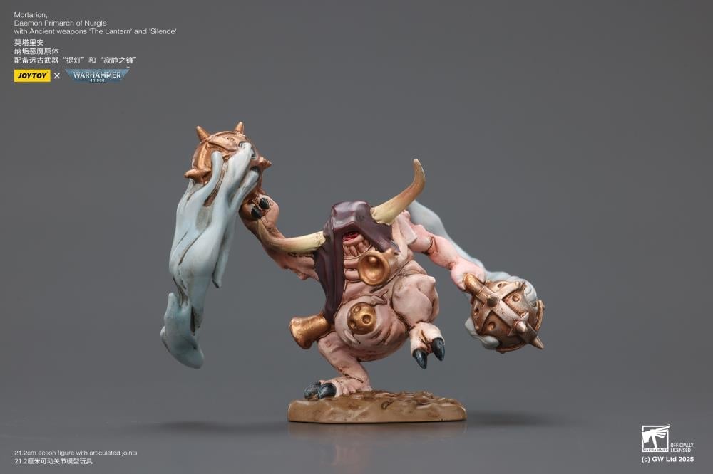 Warhammer 40,000 Mortarion, Daemon Primarch of Nurgle with Ancient Weapons "The Lantern" and "Silence" 1/18 Scale Action Figure Gallery Image 24