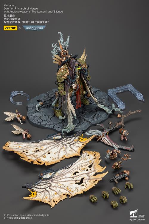 Warhammer 40,000 Mortarion, Daemon Primarch of Nurgle with Ancient Weapons "The Lantern" and "Silence" 1/18 Scale Action Figure Gallery Image 31
