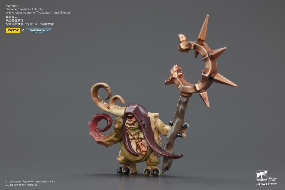 Warhammer 40,000 Mortarion, Daemon Primarch of Nurgle with Ancient Weapons "The Lantern" and "Silence" 1/18 Scale Action Figure Gallery Image 25