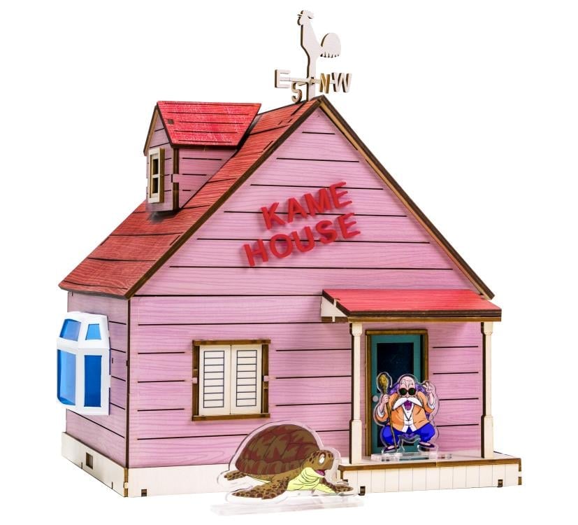 Dragon Ball Kame House Wooden Construction Set with Acrylic Figures