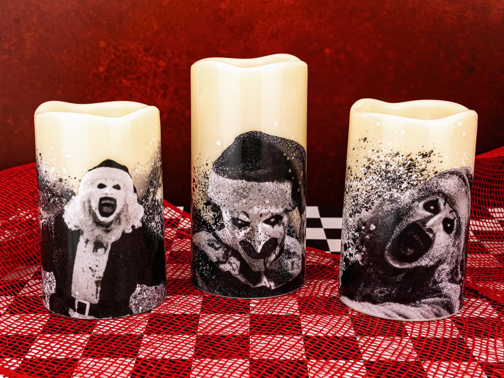 Terrifier 3 Santa Art the Clown LED Candles Gallery Image 1