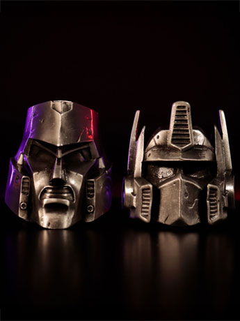 Transformers Optimus Prime and Megatron Metal Masks Set Gallery Image 2