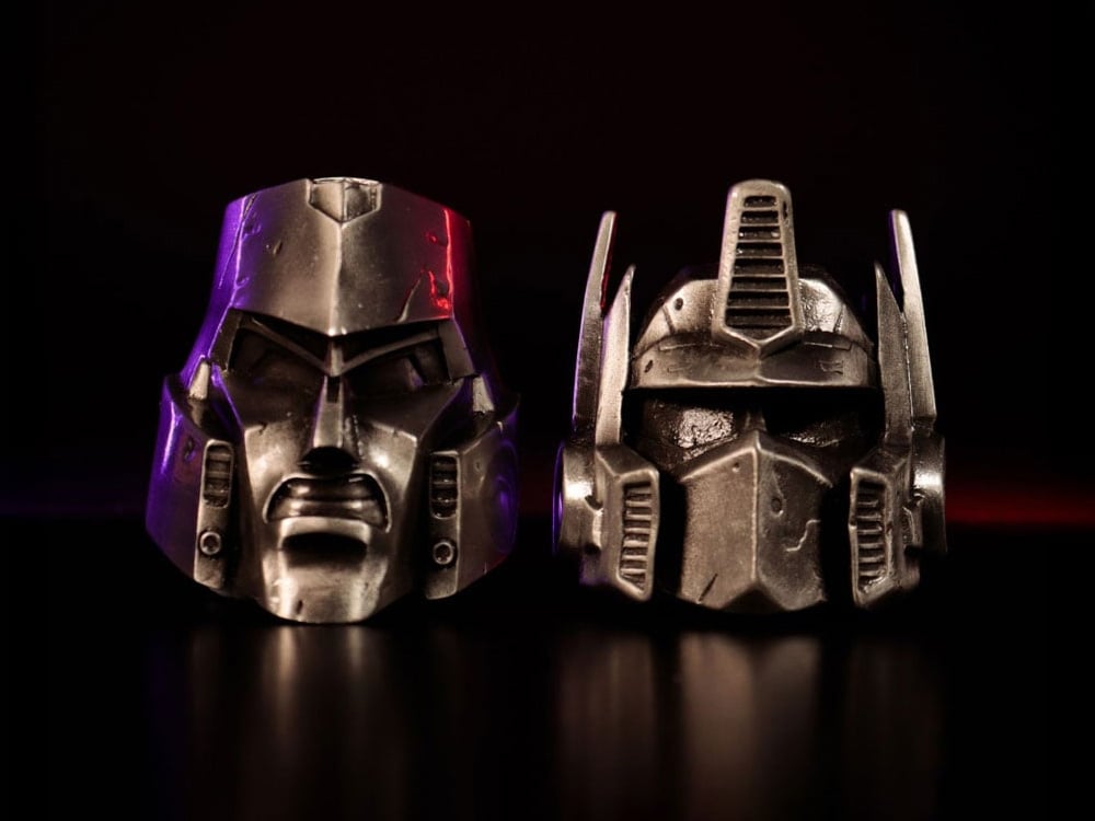 Transformers Optimus Prime and Megatron Metal Masks Set Gallery Image 1