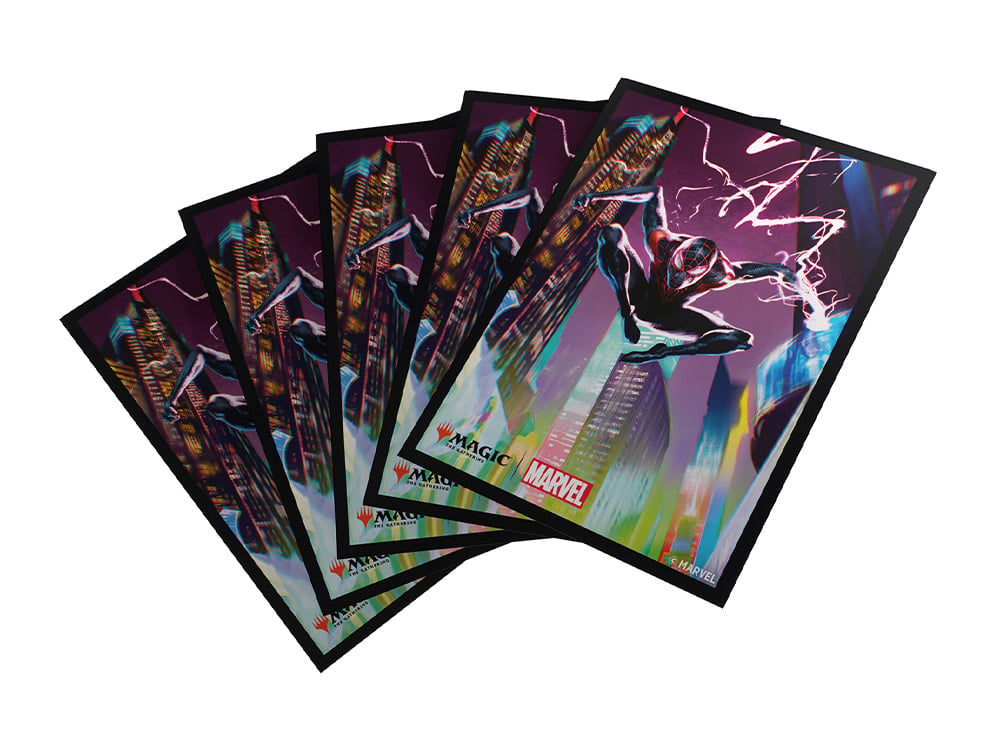 spider man mtg card sleeves Magic: The Gathering | Marvel's Spider-Man Premium Art Each pack includes 105 sleeves and comes in fully plastic Spider-Man - Gamegenic