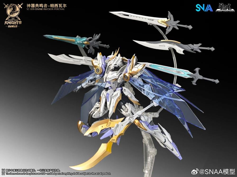 The Round Table Knights SC-009 Divine Invoker-Percival (Deluxe Ver.) 1/144 Scale Model Kit Gallery Image 12