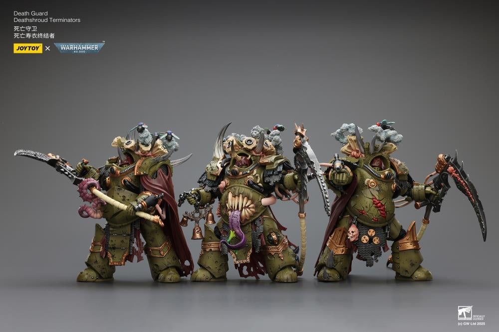 Warhammer 40,000 Death Guard Deathshroud Terminator (Ver. 2) with Manreaper and Plaguespurter Gauntlet 1/18 Scale Action Figure Gallery Image 15