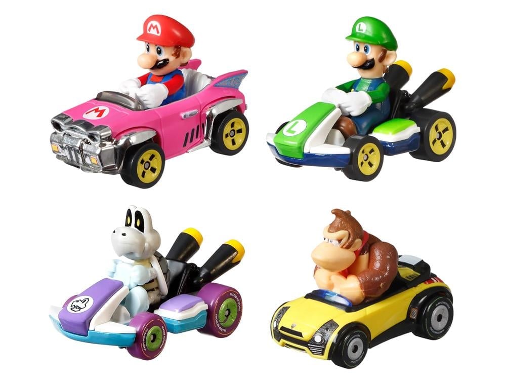 Mario Kart Hot Wheels Mix 4 Four-Pack Gallery Image 1