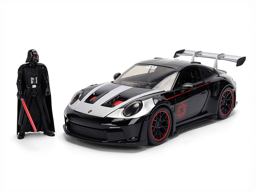 Star Wars Hollywood Rides Die-Cast Darth Vader Figurine & Porsche 911 GT3 RS (992) 1/24 Scale Model Gallery Image 1