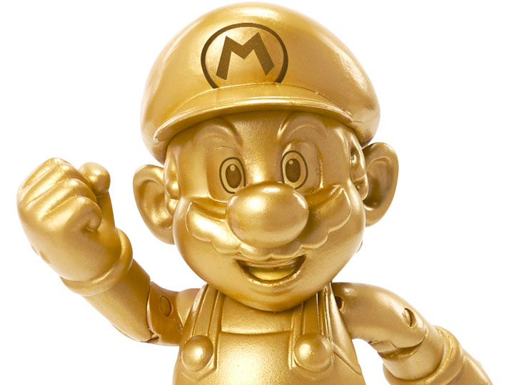 World of Nintendo 4" Figure Series 05 - Gold Mario Gallery Image 1