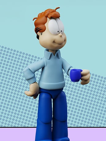 Garfield Jon Arbuckle (Deluxe Ver.) Action Figure Gallery Image 2
