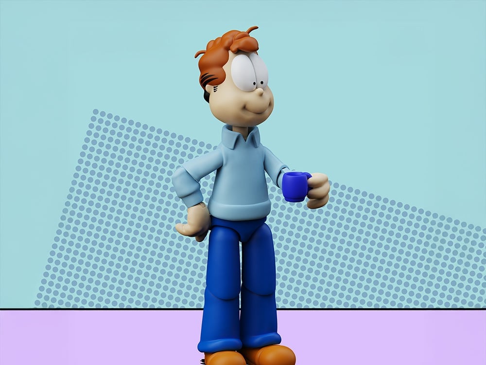 Garfield Jon Arbuckle (Deluxe Ver.) Action Figure Gallery Image 1