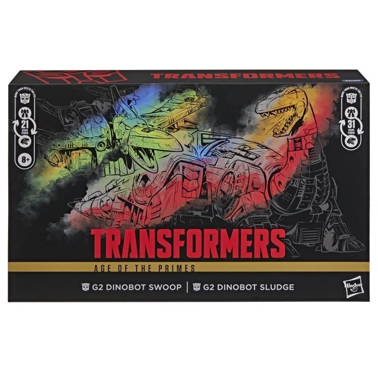 Transformers: Age of the Primes Generations Selects Leader Class G2 Dinobot Swoop & G2 Dinobot Sludge Action Figure Two-Pack Gallery Image 5