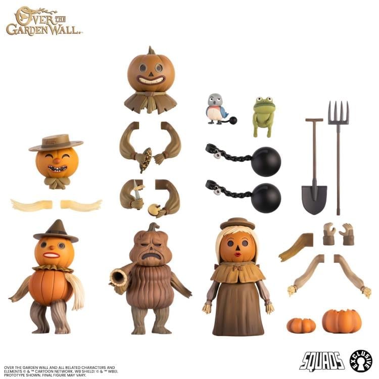 Over the Garden Wall Mondo Squads The Pottsfield Pumpkin People (Chapter 2: Hard Times at the Huskin' Bee) Action Figure Set Gallery Image 16