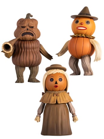 Over the Garden Wall Mondo Squads The Pottsfield Pumpkin People (Chapter 2: Hard Times at the Huskin' Bee) Action Figure Set Gallery Image 2
