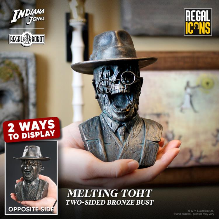 Raiders of the Lost Ark Regal Icons Melting Toht Two-Sided Bronze Bust