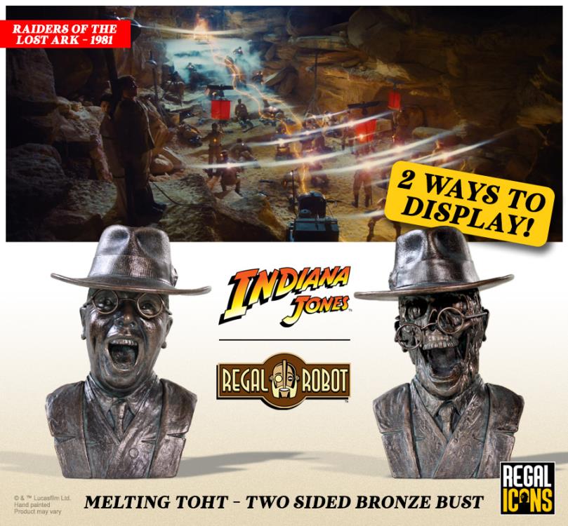 Raiders of the Lost Ark Regal Icons Melting Toht Two-Sided Bronze Bust