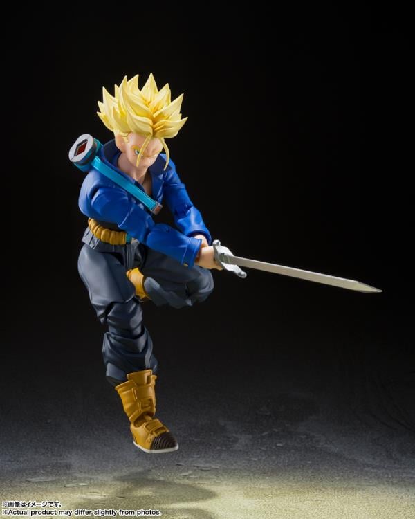 Dragon Ball Z S.H.Figuarts Super Saiyan Trunks (Boy from the Future) Action Figure (Reissue) Gallery Image 7
