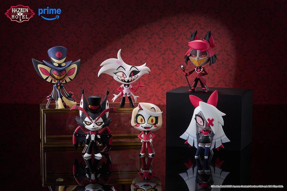 Hazbin Hotel フィギュア Alastor Vaggie 4体セット Hazbin 6 Pack Anime Hotel Figures 10 cm Angel and Alastor Figurine