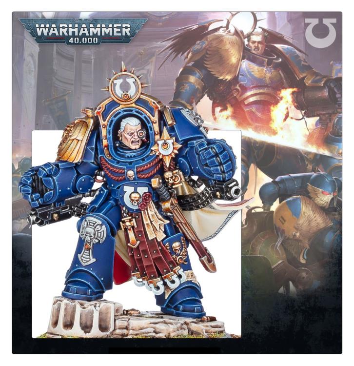 Warhammer 40,000 Ultramarines Marneus Calgar in Armour of Antilochus Citadel Miniature Gallery Image 6