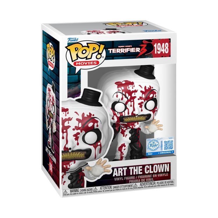 Terrifier 3 Pop! Movies #1948 Art the Clown with Knife (Bloody) Limited Edition Exclusive Gallery Image 4