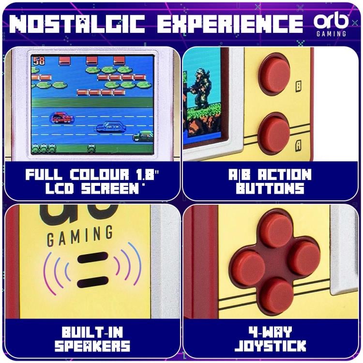 Orb Gaming Retro Mini Handheld Games Console (150 Games) Gallery Image 6