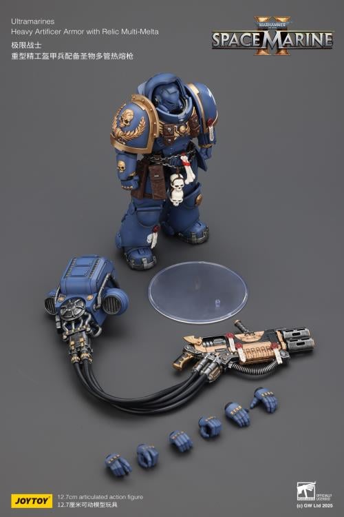 Warhammer 40,000: Space Marine 2 Ultramarines Heavy Artificer Armor with Relic Multi-Melta 1/18 Scale Action Figure Gallery Image 14