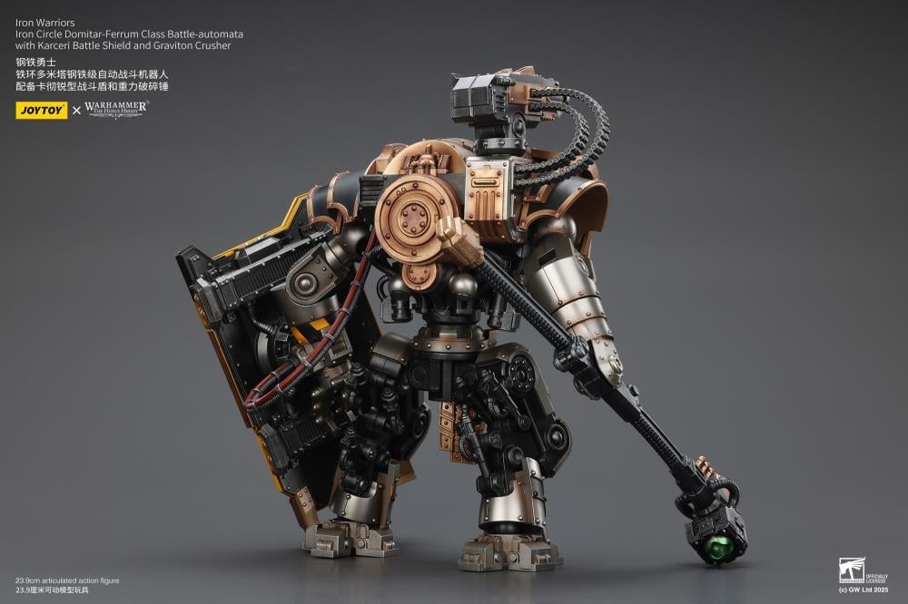 Warhammer 40K Iron Warriors Iron Circle Domitar-Ferrum Class Battle-automata with Karceri Battle Shield and Graviton Crusher 1/18 Scale Action Figure Gallery Image 12