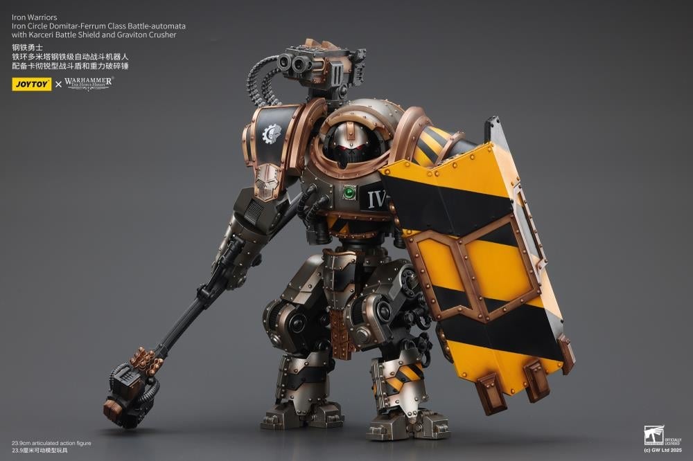Warhammer 40K Iron Warriors Iron Circle Domitar-Ferrum Class Battle-automata with Karceri Battle Shield and Graviton Crusher 1/18 Scale Action Figure Gallery Image 8