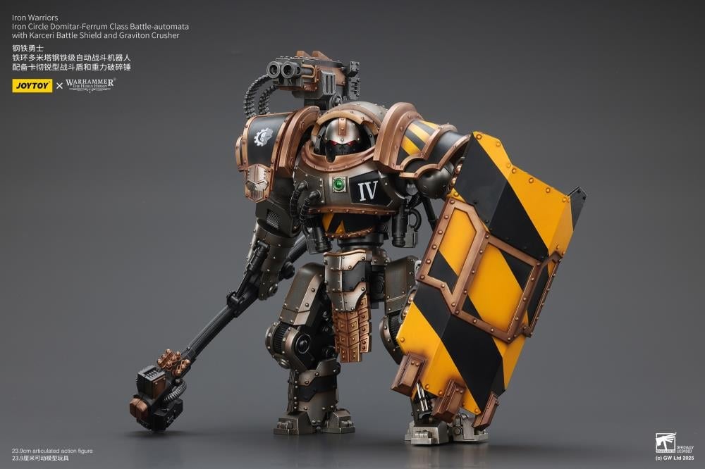 Warhammer 40K Iron Warriors Iron Circle Domitar-Ferrum Class Battle-automata with Karceri Battle Shield and Graviton Crusher 1/18 Scale Action Figure Gallery Image 13