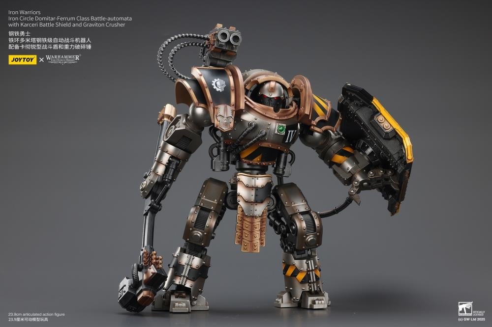 Warhammer 40K Iron Warriors Iron Circle Domitar-Ferrum Class Battle-automata with Karceri Battle Shield and Graviton Crusher 1/18 Scale Action Figure Gallery Image 5