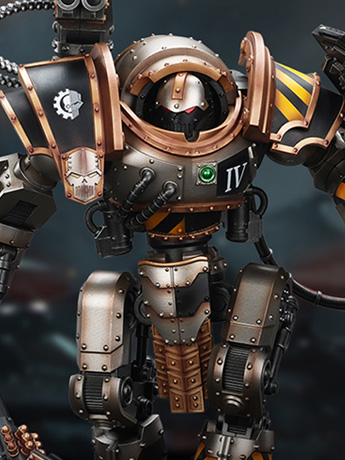 Warhammer 40K Iron Warriors Iron Circle Domitar-Ferrum Class Battle-automata with Karceri Battle Shield and Graviton Crusher 1/18 Scale Action Figure Gallery Image 2