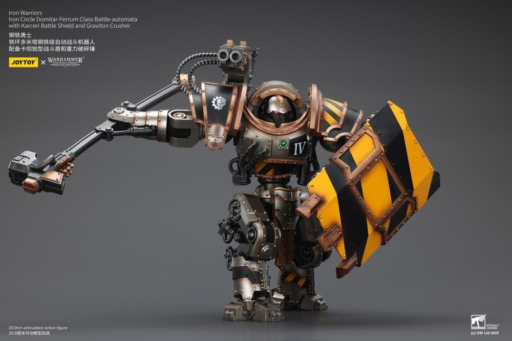 Warhammer 40K Iron Warriors Iron Circle Domitar-Ferrum Class Battle-automata with Karceri Battle Shield and Graviton Crusher 1/18 Scale Action Figure Gallery Image 10